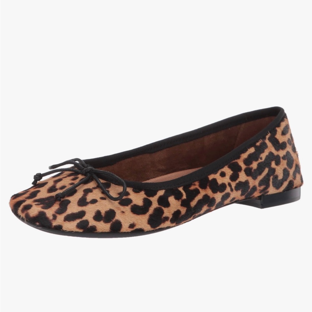 AEROSOLES Tan and Black Leopard Flats Calf Hair home run